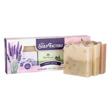 The Soap Factory İpek Serisi Üçlü Sabun Paketi: Lavanta - Çay Ağacı - Argan - Thumbnail