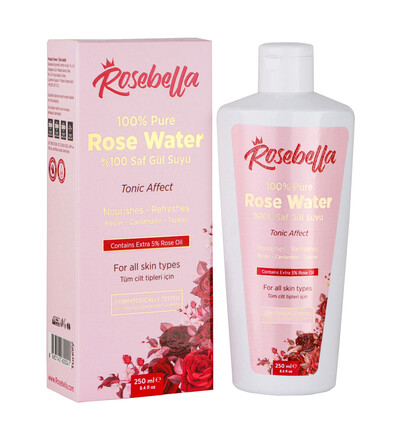 Rosebella Temizleyici Bakım Seti Gül Suyu 250 ml-Gül Özlü Yüz Kremi 50 ml-Gül Özlü Yüz Temizleme Sütü 200 ml - 2